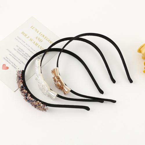 简约发箍欧美手工编织串珠头箍女巴洛克风格发捆韩版简约洗脸发饰