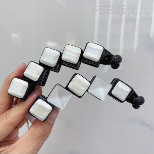 新款香蕉夹大号方块黑白女发后脑勺竖夹系列