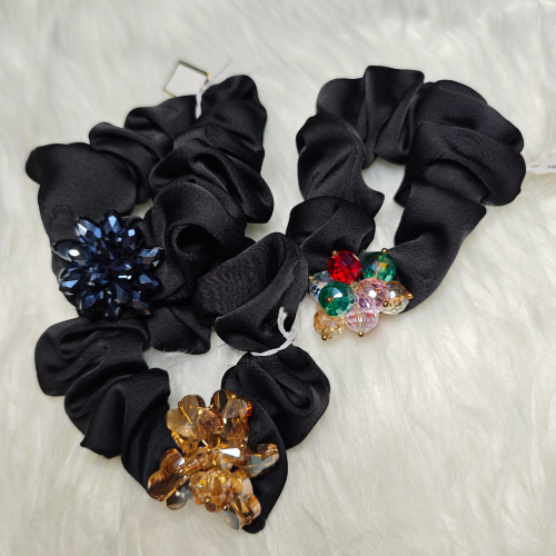 韩国气质丝滑气质缎面大肠发圈简约纯色法式头绳发绳皮筋中号肠圈