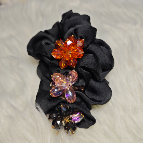 韩国气质丝滑气质缎面大肠发圈简约纯色法式头绳发绳皮筋中号肠圈