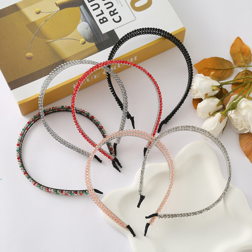 高级感水晶发箍批发高颅顶百搭发饰头箍编织镂空后脑勺头饰发箍女