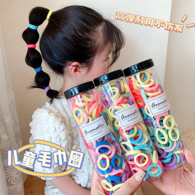 Children's Hair Bands Do Not Hurt Hair Korean Cute Colorful Towel Ring Elastic Little Girl Hair Elastic Band Girl