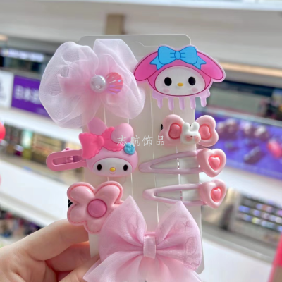  Children Barrettes Cute Butterfly Hairpin Girls Baby Cloth Wrapper Headdress New Cartoon Clip Hair Accessories