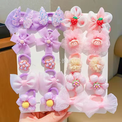Korean Style Spring New Children's Hair Band Princess Hair Accessories Sweet Girl's Headdress Flower Rubber Band Baby