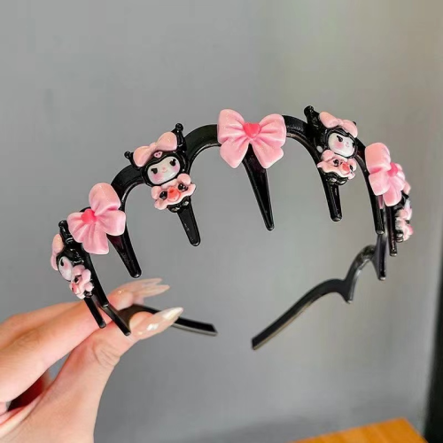 children‘s cartoon clow m headband not-too-tight toothed non-slip headband girls‘ broken hair organize fantastic hair clip headdress