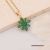 Europe and America Cross Border Ornament Emerald Zircon Necklace Copper Micro Inlay Butterfly Pendant Flower Clavicle Chain Clover