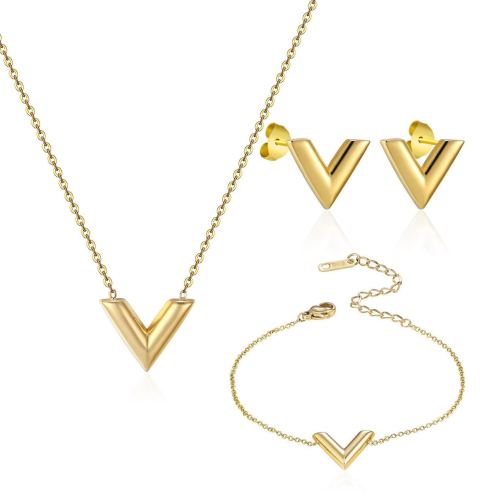 titanium steel fashion new simple golden ins niche light luxury v-shaped female necklace summer clavicle chain internet celebrity stainless steel