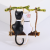 European and American Dripping Oil Couple Swing Kitty Brooch Suit Accessories Pin Cute Cartoon Animal Couple Corsage Decoration