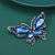 Simple Personality Animal Series Rhinestone Butterfly Brooch Fashion European and American Style Electroplated Gold and Silver All-Match Inlaid Corsage