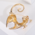 Simple Personality Animal Series Dripping Oil Kitty Brooch Fashion European and American Style Electroplated Gold and Silver All-Match Inlaid Corsage