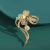 Korean Style Plant Micro Inlaid Zircon Fritillary French Style Design Corsage Elegant Creative Classic Style Clover Brooch