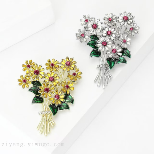 小清新ins风菊花花束胸针 时尚百搭优雅女士服饰胸花饰品别针