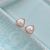 Yunyi Decorated Home Geometric Triangle Natural Freshwater Pearl Ear Studs French High Sense Silver Pin Earrings Wholesale Spot