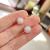 Yunyi Micro-Inlaid Full Diamond Pearl Sun Simple Stud Earrings Small Delicate Earrings Gentle Little Fairy Earrings All-Matching