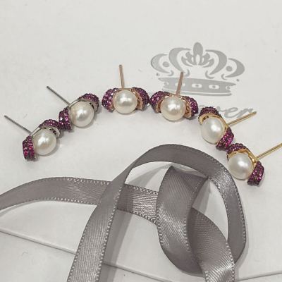 Yunyi Decorated Home New Three-Dimensional Flower Design Ear Studs Natural Pearl Jewelry 2023 New Fashion Ornament Wholesale