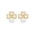 Yunyi Decorated Home High-Grade Four-Leaf Clover Pearl Stud Earrings Natural Fresh Water Pearl Earrings 18K Real Gold Electroplating Spot Batch