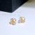 Yunyi Decorated Home High-Grade Four-Leaf Clover Pearl Stud Earrings Natural Fresh Water Pearl Earrings 18K Real Gold Electroplating Spot Batch