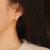 Yunyi Decorated Home Alphabet Letter Earrings V-Shaped Zircon Micro-Inlaid Sterling Silver Needle Earrings Big Brand Style Electroplated Real Gold Office Lady Style