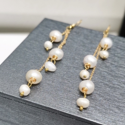 Yunyi Decorated Home Original Pearl Tassel Earrings Handmade Antique Traditional Han Clothing Accessories New Simple Spot Manufacturer