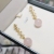 Yunyi Decorated Home Natural Pink Crystal Earrings Change Face Shape Earrings Electroplated 18K Real Gold Earrings Factory Direct Sales Wholesale