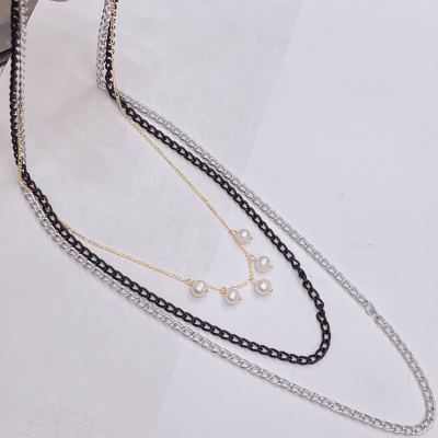 Yunyi Decorated Home Three-Layer Sweater Chain Natural Freshwater Pearl Jewelry Original Design New