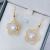 Yunyi Decorated Home Plum Earrings Natural Freshwater Pearl Ear Hook Zircon Inlaid 18K Real Gold Electroplating Spot