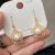 Yunyi Decorated Home Plum Earrings Natural Freshwater Pearl Ear Hook Zircon Inlaid 18K Real Gold Electroplating Spot