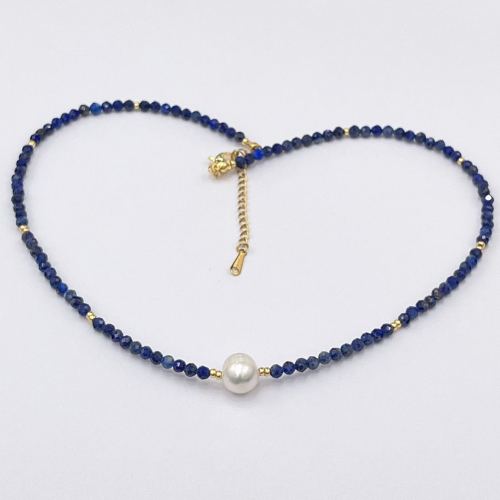 yunyi decorated home natural lapis lazuli necklace freshwater pearl original design ornament wholesale spot available set
