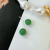 Simple Classic Green Natural Jade Stud Earrings for Girls Ear-Caring Agate Earrings Green Chalcedony Silver Pin Earrings Hypoallergenic