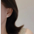 Retro French Entry Lux Delicate Earrings Diamond Copper Alloy Earrings Korean Style Small Elegant Ear Studs Girls Wild Summer