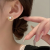 Geometric Ear Studs Korean Style Simple All-Match round Petite Earrings Copper Alloy Zircon Delicate Earrings Temperament Women's Accessories