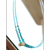 European and American Fashion 2mm Ocean Blue Gradient Natural Crystal Necklace Korean Ins Style Retro Color Crystal Clavicle Chain