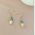 Yunyi Ornament Natural Pearl Natural Turquoise Earrings Exquisite Handmade Women's Fashion Retro Style Earrings