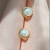 Yunyi Ornament White Natural Freshwater Pearl Inlaid Shiny Zircon Ear Studs 18K Gold Plating Thickness 0.03mb Earrings