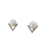 Yunyi Ornament Natural Freshwater Pearl V-Shaped Stud Earrings Micro-Inlaid Shiny Zircon White Gold Plated Thickness 0.03mb Earrings