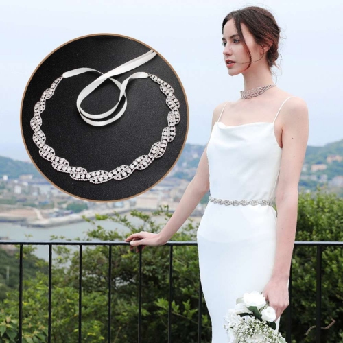 factory direct sales hot sale european and american bride accessories fashionable all-match waist chain metal claw chain diamond-embedded belt wedding dress gift