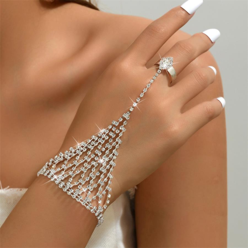 aliexpress new rhinestone full diamond finger chain sexy and personalized factory direct sales