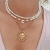European and American Ins Natural Pearl White Shell Letter Necklace Special-Interest Design Advanced Stacked Clavicle Chain