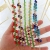 New Non-Fading All Environmentally Friendly Hand-Woven Small Colorful Beads Plum Blossom Children's Necklace Skirt Flower Necklace