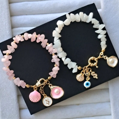 Natural Broken Pink Crystal Bracelet Women's Special Interest Light Luxury Advanced Color Retention Ornament