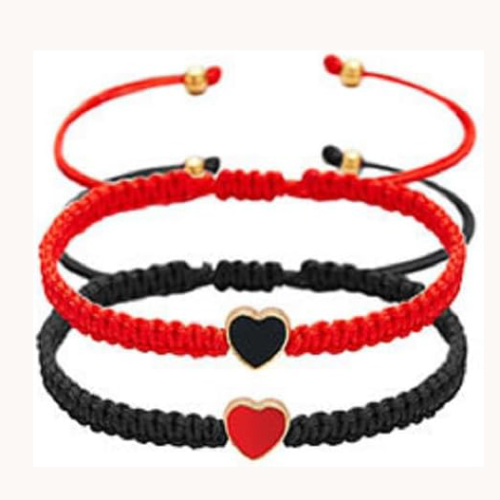 cross-border new weaving adjustable heart bracelet amazon fashion new oil dripping alloy love couple bracelet