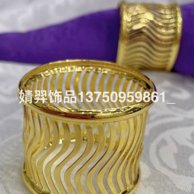 Water Ripple Napkin Ring Hotel Wedding Decoration Ornament Factory Direct Sales Self-Designed