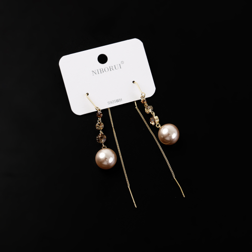 长款流苏甜美耳坠女小众设计轻奢高级感树叶耳线高级感百搭耳饰品