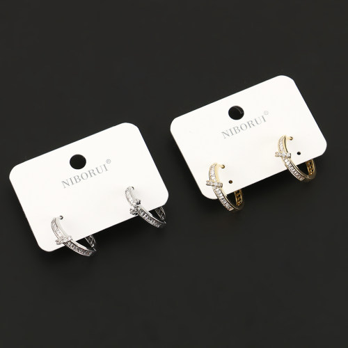 小众设计感微镶打结交叉耳扣气质时尚简约精致小巧个性冷淡风耳环