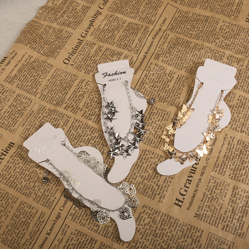 2025 new foreign trade hot selling half chain women‘s various ccb anklets