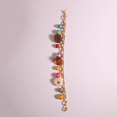 2023 Hot Hot Sale in Europe and America round Chain Acrylic Pearl Bracelet