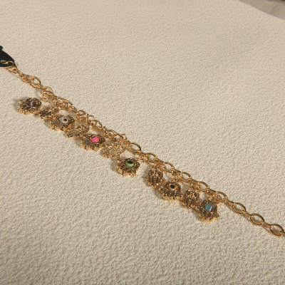 Gold Chain Bracelet Women Fashion Jewelry Evil Eye Charm Bracelet