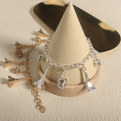 Fashion Tower Bracelet Gold Plated Women Bracelet with Pendant