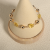 Flower Charm Bracelet Gold Plated  Bracelet For Women Girls Accessories