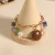 Charm Bracelets for Women Gold Plated O Chain Colorful Beads Charms